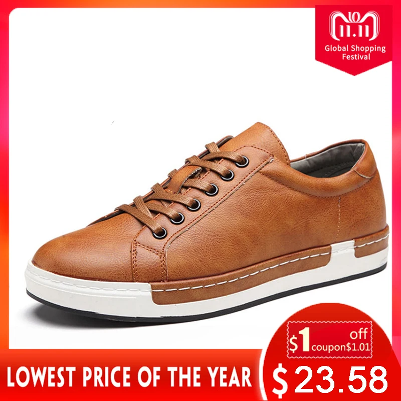 Autumn New Casual Shoes Brand Mens Leather Flats Lace-Up Shoes Simple Stylish Male Shoes Large Sizes Oxford Shoes For Men No5
Autumn New Casual Shoes Brand Mens Leather Flats Lace-Up Shoes Simple Stylish Male Shoes Large Sizes Oxford Shoes For Men No5