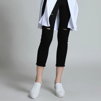 women pants plus size 2017 L-3XL black white Skinny Leggings Stretch hole Pencil Pants Famale Summer Trousers Pantalon Femme
women pants plus size 2017 L-3XL black white Skinny Leggings Stretch hole Pencil Pants Famale Summer Trousers Pantalon Femme