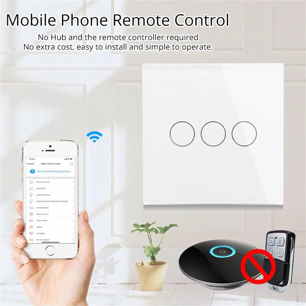 Timethinker Smart WiFi Switch 1 2 3 Gang UK US EU Wall Touch Light Switch for Alexa Google Home IFTTT Smart Life APP
Timethinker Smart WiFi Switch 1 2 3 Gang UK US EU Wall Touch Light Switch for Alexa Google Home IFTTT Smart Life APP