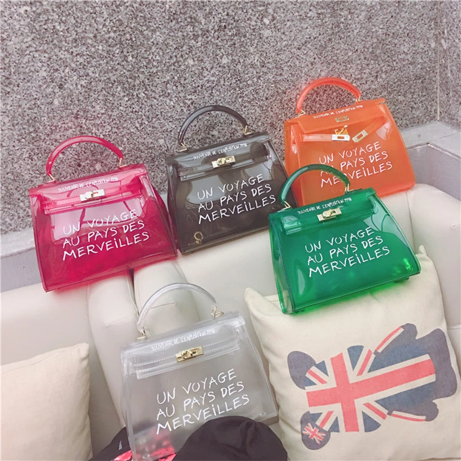 Top-handle Clear Transparent Pvc Women Shoulder Bags Letter Jelly Candy Color Women Messenger Crossbody Bag Luxury Females Bolsa
Top-handle Clear Transparent Pvc Women Shoulder Bags Letter Jelly Candy Color Women Messenger Crossbody Bag Luxury Females Bolsa