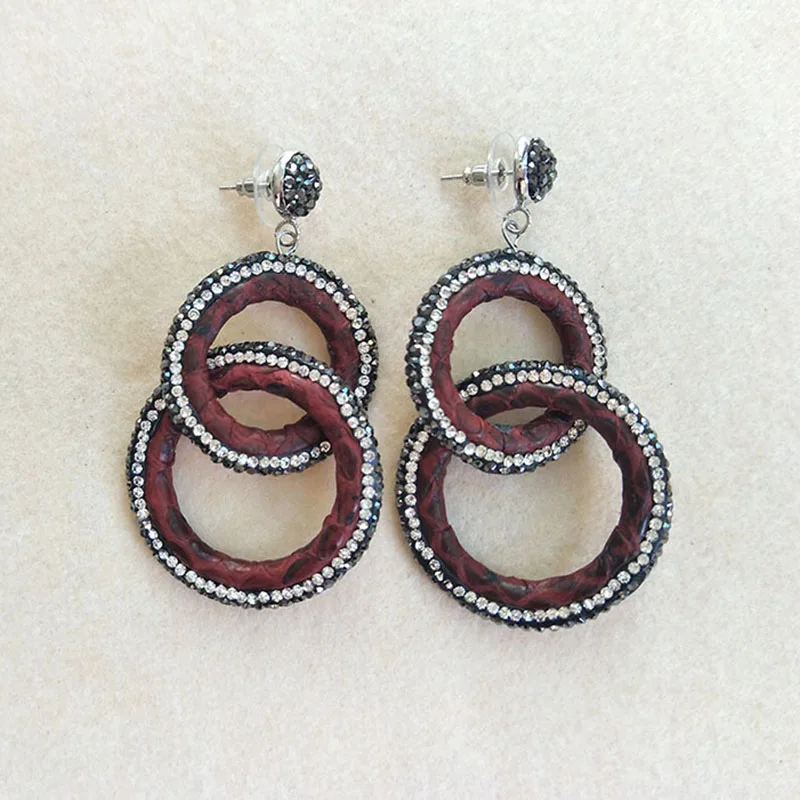 5Pairs Natural burgundy snakeskin Pave Crystal Zircon Round Shape Earrings,circle Earrings Handmade Jewelry Findings ER16
5Pairs Natural burgundy snakeskin Pave Crystal Zircon Round Shape Earrings,circle Earrings Handmade Jewelry Findings ER16