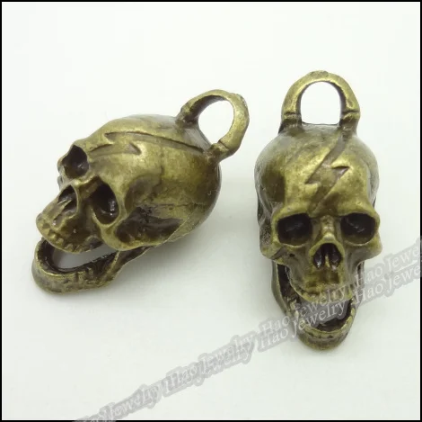20pcs Vintage Charms Skull Pendant Antique bronze Zinc Alloy Fit Bracelet Necklace DIY Metal Jewelry Findings
20pcs Vintage Charms Skull Pendant Antique bronze Zinc Alloy Fit Bracelet Necklace DIY Metal Jewelry Findings