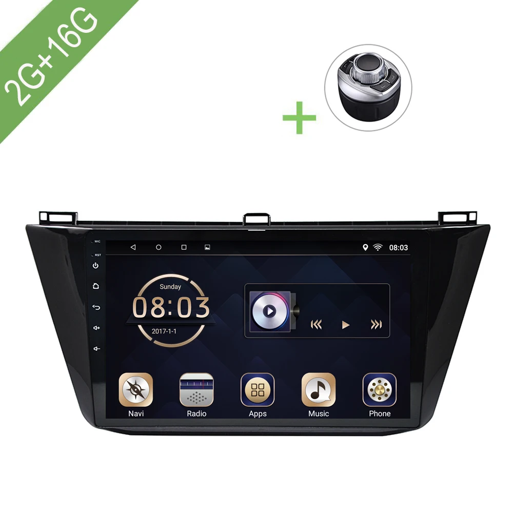 Автомобильный мультимедийный плеер 1 Din Android 7 автомобильный DVD для VW/Volkswagen Tiguan