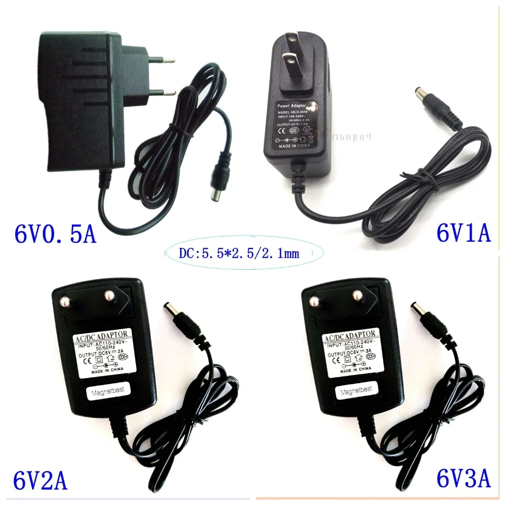 1PC 100-240V AC to DC Power Adapter Supply Charger adapter 6V 0.5A 1A 2A 3A EU US Plug DC:5.5mm x 2.5mm/2.1mm
1PC 100-240V AC to DC Power Adapter Supply Charger adapter 6V 0.5A 1A 2A 3A EU US Plug DC:5.5mm x 2.5mm/2.1mm