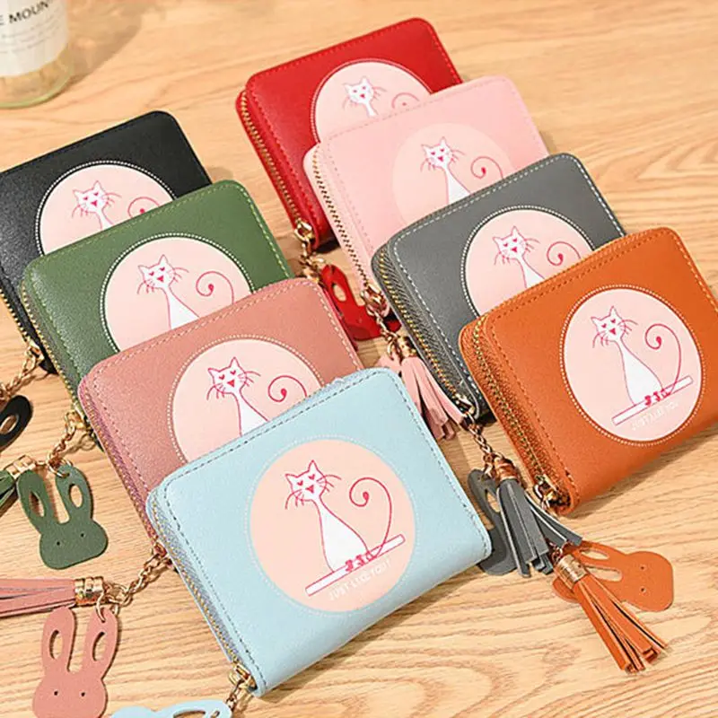 1PC Cute Cat Printed Wallet Women Coin Bag Leather Card Holder Ladies Small Handbag Purse
1PC Cute Cat Printed Wallet Women Coin Bag Leather Card Holder Ladies Small Handbag Purse