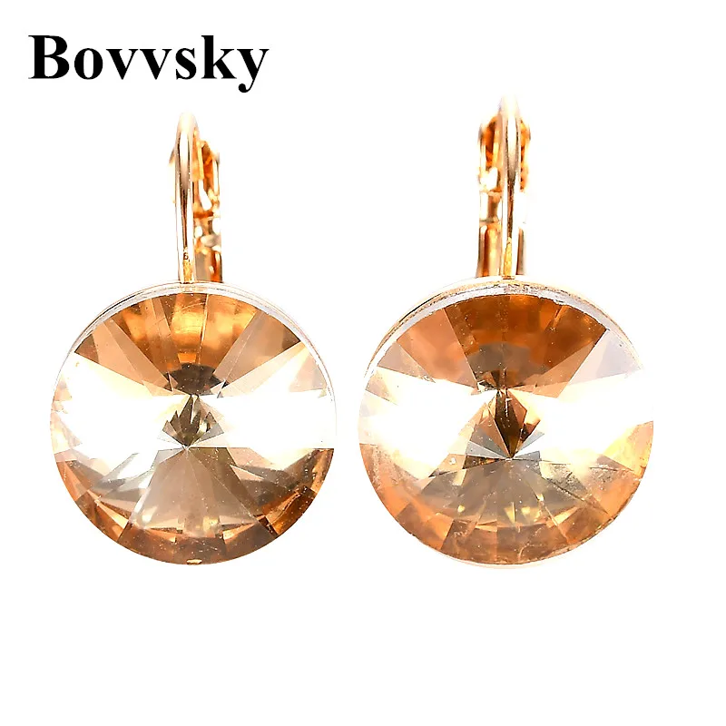 Bovvsky Gold-color round crystal Earring For Women Austrian Crystal Purple Earrings Stone Pendientes Mujer Moda Earing
Bovvsky Gold-color round crystal Earring For Women Austrian Crystal Purple Earrings Stone Pendientes Mujer Moda Earing