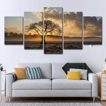 Canvas Painting Vintage Wall Art Frame Printed Pictures 5 Panel Poster Sunrise Tree Landscape Photo For Living Room Decor
Canvas Painting Vintage Wall Art Frame Printed Pictures 5 Panel Poster Sunrise Tree Landscape Photo For Living Room Decor