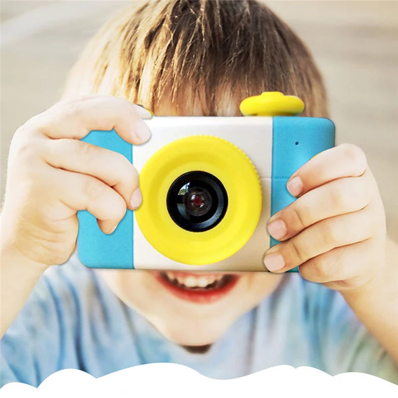 Cute Pink Blue 5MP 1080P HD 1.5 Inch Screen Mini Kid Children Camera Cartoon Digital Small SLR Camera Toy Gift