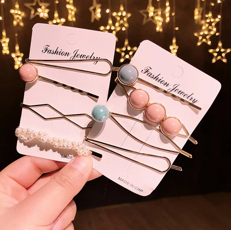 4pcs/Set Korea Metal Colorful Beads Hairclip Imitation Pearl Hairpins Women Irregular Geometric Hair Styling Accessories M36
4pcs/Set Korea Metal Colorful Beads Hairclip Imitation Pearl Hairpins Women Irregular Geometric Hair Styling Accessories M36