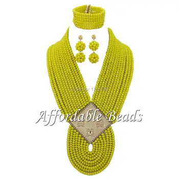 Banana Yellow African Jewelry Sets New Nigerian Beads Jewelry Set Free Shipping ABC016
Banana Yellow African Jewelry Sets New Nigerian Beads Jewelry Set Free Shipping ABC016