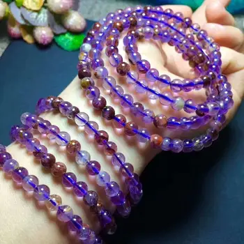 Natural Amethyst Quartz Crystal Bracelet Beads AAA 5.8-5mm 4rows 
Natural Amethyst Quartz Crystal Bracelet Beads AAA 5.8-5mm 4rows