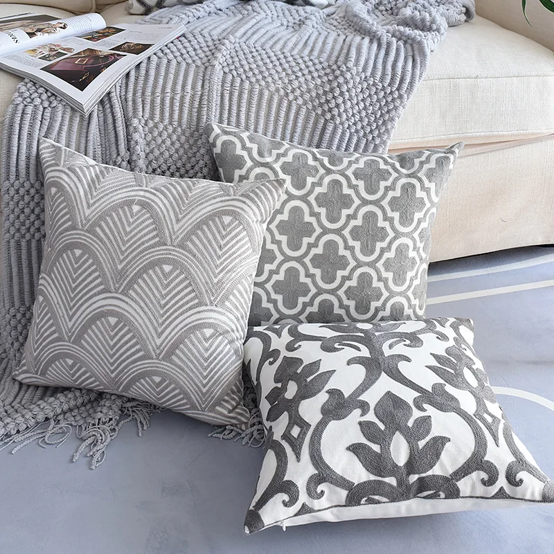 1PC Nordic Geometric Cushion Cover Emboridered Grey Canvas Cotton Embroidery Pillow Cover Sofa Car Home Decorative 45x45cm
1PC Nordic Geometric Cushion Cover Emboridered Grey Canvas Cotton Embroidery Pillow Cover Sofa Car Home Decorative 45x45cm