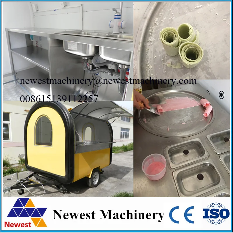 For selling Thailand ice cream roll fast food truck,mobile food cart ,food trailer, food kiosk with 2 big wheels
For selling Thailand ice cream roll fast food truck,mobile food cart ,food trailer, food kiosk with 2 big wheels