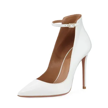 Classic Spring Atutumn Ladies High Heels Pumps Pointed Toe Shallow Buckle Strap White Black Shoes Thin Heels Dress Shoes Women 
Classic Spring Atutumn Ladies High Heels Pumps Pointed Toe Shallow Buckle Strap White Black Shoes Thin Heels Dress Shoes Women