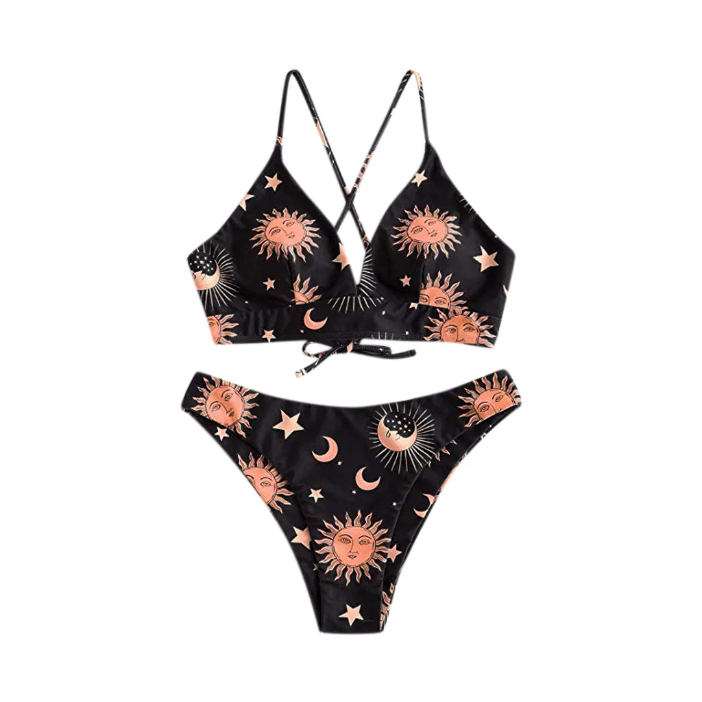 CHAMSGEND Women's Stars moon print fresh swimsuit bikini swimsuit fashion wild beachwear two-piece swimsuit
CHAMSGEND Women's Stars moon print fresh swimsuit bikini swimsuit fashion wild beachwear two-piece swimsuit