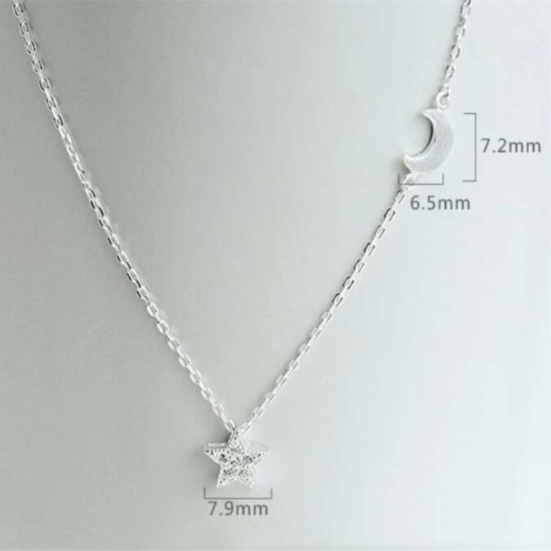 Korea Fresh Star Moon Wild Cute 925 Sterling Silver Clavicle Chain Temperament Trendy Female Necklace SNE178
Korea Fresh Star Moon Wild Cute 925 Sterling Silver Clavicle Chain Temperament Trendy Female Necklace SNE178