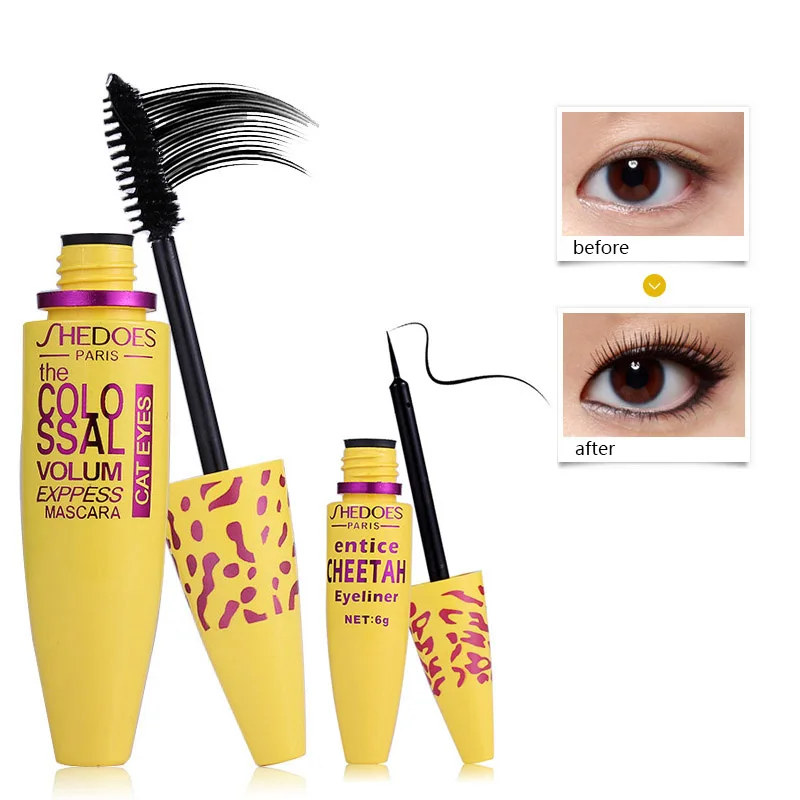 Fashion 1Set=2pc High Quality Professional Make up Eye liner Set Leopard Colossal Black Mascara Eyeliner
Fashion 1Set=2pc High Quality Professional Make up Eye liner Set Leopard Colossal Black Mascara Eyeliner