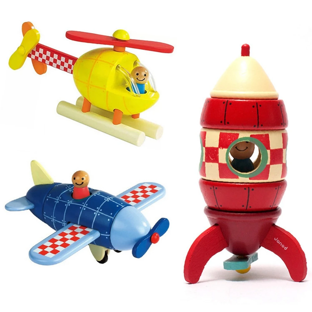 2017 Children Favorite New Bauble Kid fashion Wood Magnetic Plane/Helicopter/Rockets Toy Wooden Transportation Educational Toys
2017 Children Favorite New Bauble Kid fashion Wood Magnetic Plane/Helicopter/Rockets Toy Wooden Transportation Educational Toys