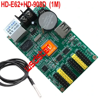 HD-E62+HD-908D Temperature Sensor 1024*64 4*HUB12 & 2*HUB08 E62 USB Single & Dual Color LED control card
HD-E62+HD-908D Temperature Sensor 1024*64 4*HUB12 & 2*HUB08 E62 USB Single & Dual Color LED control card