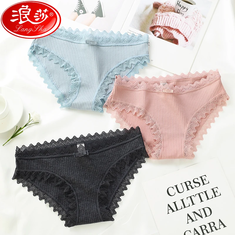 LANGSHA 3Pcs/lot Sexy Lace Panties Women Cotton Underwear Lovely Seamless Solid Girls Briefs Cute Bow Breathable Ladies Lingerie
LANGSHA 3Pcs/lot Sexy Lace Panties Women Cotton Underwear Lovely Seamless Solid Girls Briefs Cute Bow Breathable Ladies Lingerie