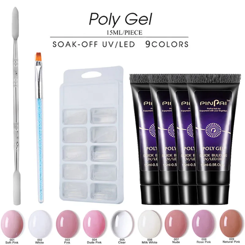 New 15ml 4pcs Acrylic Poly Gel Set Extend Fast UV Builder Gel Slip Solution Nail Form Nail Art Brush Nail Tools Kit
New 15ml 4pcs Acrylic Poly Gel Set Extend Fast UV Builder Gel Slip Solution Nail Form Nail Art Brush Nail Tools Kit
