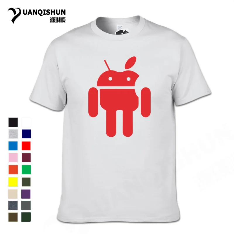 YUANQISHUN 2018 New Android Apple Combine Robot T-Shirt Creative Men and Women Funny T Shirt Cotton High Quality Casual Top Tees
YUANQISHUN 2018 New Android Apple Combine Robot T-Shirt Creative Men and Women Funny T Shirt Cotton High Quality Casual Top Tees