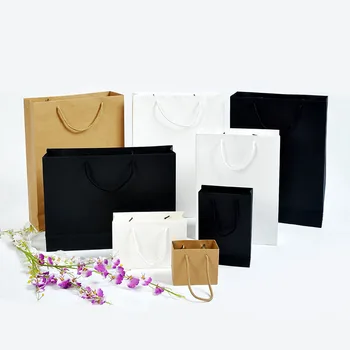 10pcs/lot Black/White/Brown Kraft Paper Gift Bag with Handles Wedding Birthday Party Gifts Christmas Shopping Package bags
10pcs/lot Black/White/Brown Kraft Paper Gift Bag with Handles Wedding Birthday Party Gifts Christmas Shopping Package bags