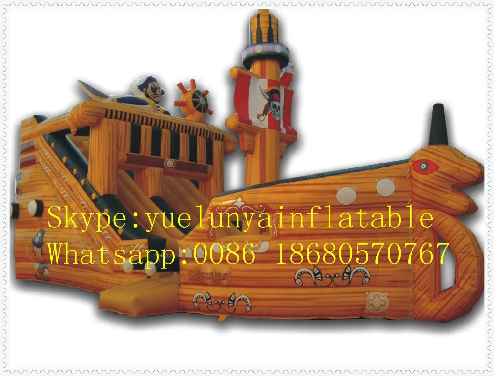 Factory direct Inflatable slide,Inflatable castle,Pirate Ship Slide KY-18