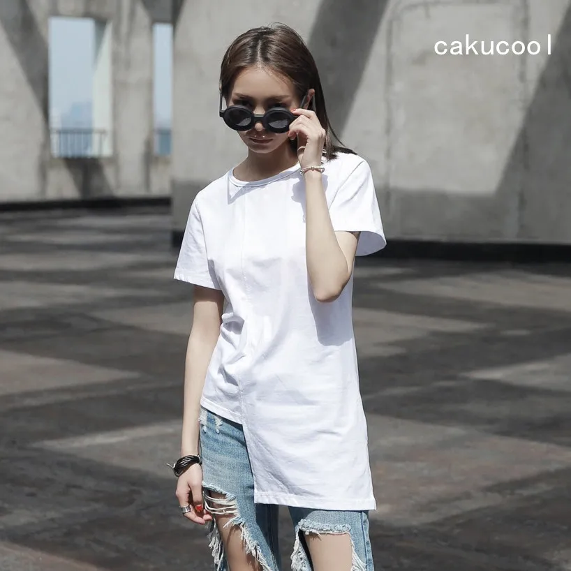 Cakucool New Cotton T Shirt Women Harajuku Black White Tee Asymmetric Minimal Short Sleeve Slim Casual tshirt Summer Tops Female
Cakucool New Cotton T Shirt Women Harajuku Black White Tee Asymmetric Minimal Short Sleeve Slim Casual tshirt Summer Tops Female