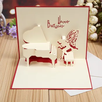 Manufacturers selling piano creative exquisite fairy stereo DIY handmade greeting card birthday cards hollow
Manufacturers selling piano creative exquisite fairy stereo DIY handmade greeting card birthday cards hollow