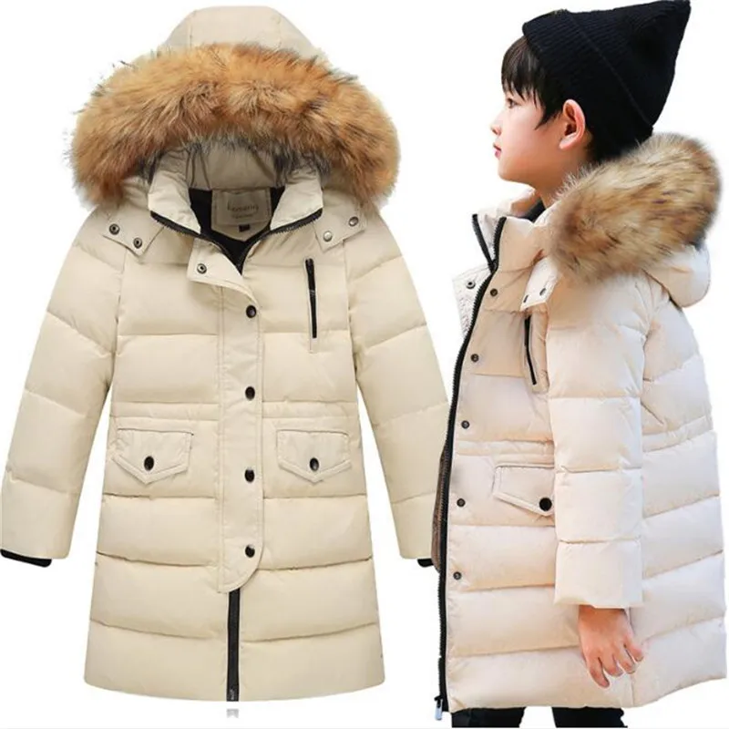 -30 Degrees Cold Winter Children Thickening Warm Down Jackets Girls Long Section Hooded Coats Boys Fashion Big Fur Collar Jacket
-30 Degrees Cold Winter Children Thickening Warm Down Jackets Girls Long Section Hooded Coats Boys Fashion Big Fur Collar Jacket