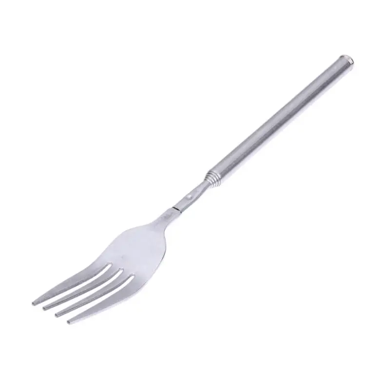 

Stainless Steel Fork BBQ Telescopic Extendable Fork Dinner Dessert Fruit Fork BBQ Long Cutlery Kitchen Barbecue Accessories