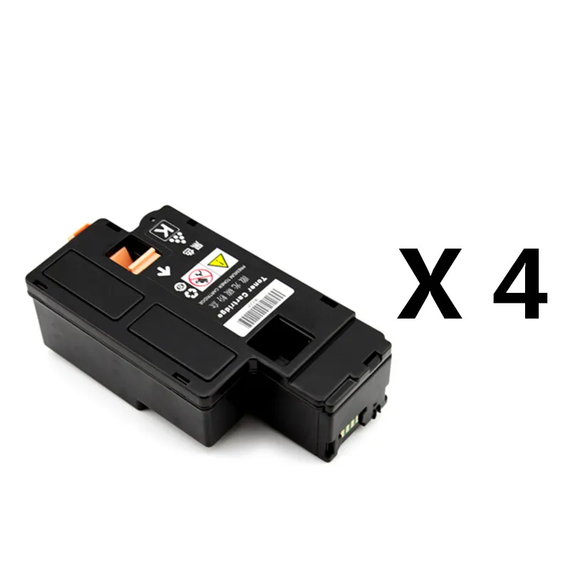 4 Black Toner Cartridges For Xerox Phaser 6010 6000/ Workcentre 6015 6015V