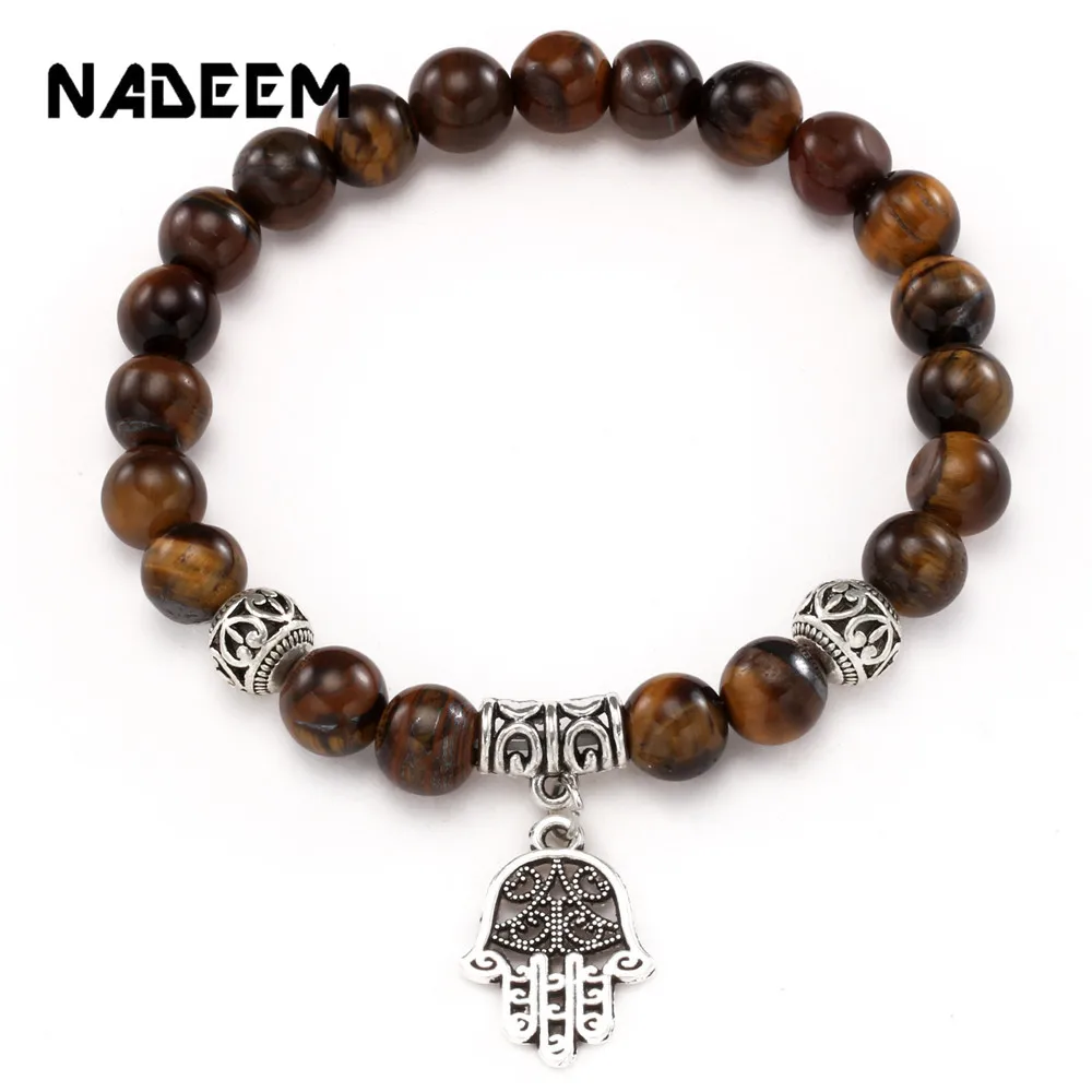 New Arrival Fashion 8mm Tiger Eye,Howlite,Lava,Hematite Stone Beads Fatima Hand Hamsa Charm Pendant Bracelet Ethic Beads Jewelry
New Arrival Fashion 8mm Tiger Eye,Howlite,Lava,Hematite Stone Beads Fatima Hand Hamsa Charm Pendant Bracelet Ethic Beads Jewelry