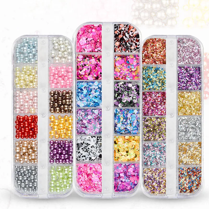 12 Grids Decoration Nail Art Shell Glitter Sequins Foil Beads Powder Manicure Sticker DIY Tips Design Tools Set
12 Grids Decoration Nail Art Shell Glitter Sequins Foil Beads Powder Manicure Sticker DIY Tips Design Tools Set