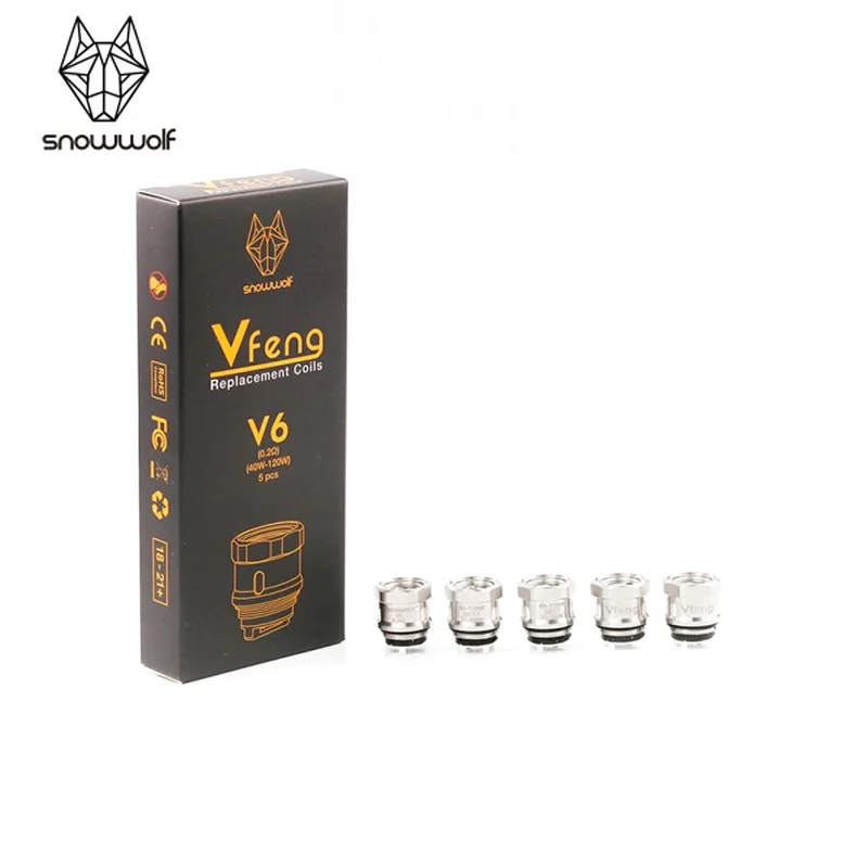 5pcs/lot Original Cigarette Electronique Snowwolf Vfeng coil For Snowwolf Vfeng Tank Atomizer Vaporizer Ecigs Core 0.2ohm Head
5pcs/lot Original Cigarette Electronique Snowwolf Vfeng coil For Snowwolf Vfeng Tank Atomizer Vaporizer Ecigs Core 0.2ohm Head