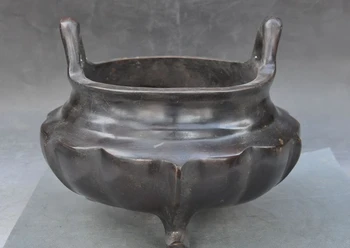 10" marked old chinese buddhism temple pure bronze copper Incense burner Censer
10" marked old chinese buddhism temple pure bronze copper Incense burner Censer