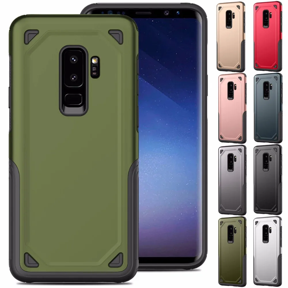 

Luxury Military Shockproof Rugged Armor Phone Case For Samsung Galaxy S10 S8 S9 Plus S10e Hybrid PC+TPU Armour Defend Cover Case