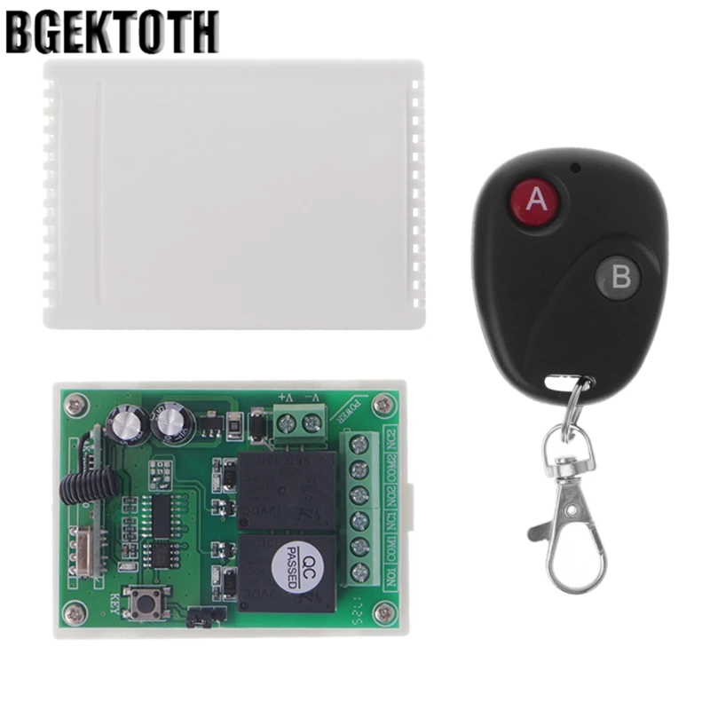 2018 High Quality BGEKTOTH DC12V 2CH RF Wireless Remote Control Switch 2-Button Transmitter + Receiver 433MHz
2018 High Quality BGEKTOTH DC12V 2CH RF Wireless Remote Control Switch 2-Button Transmitter + Receiver 433MHz