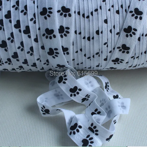 High quality Dog paw printing Fold Over Elastic 100 yards/roll 5/8 inch FOE printed ribbon free shipping
High quality Dog paw printing Fold Over Elastic 100 yards/roll 5/8 inch FOE printed ribbon free shipping
