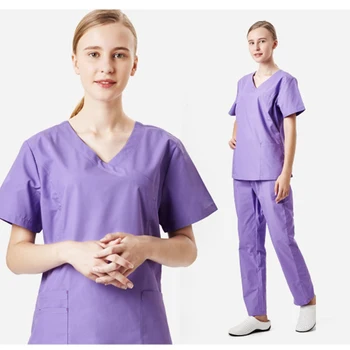 Viaoli summer surgical dress purple V collar breathable short-sleeved suit medical surgery anti-static overalls new promotion
Viaoli summer surgical dress purple V collar breathable short-sleeved suit medical surgery anti-static overalls new promotion