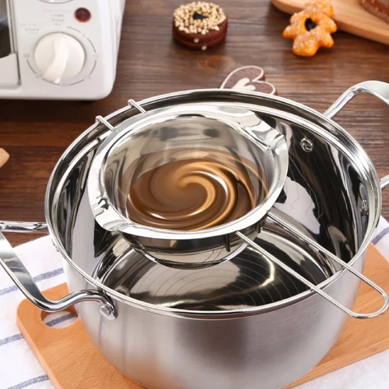 Heating And Melting Stainless Steel Simmering Water None Fire Melt Pot Mini Mirror Polished Chocolate Melt Pot Kitchen Cookware 4