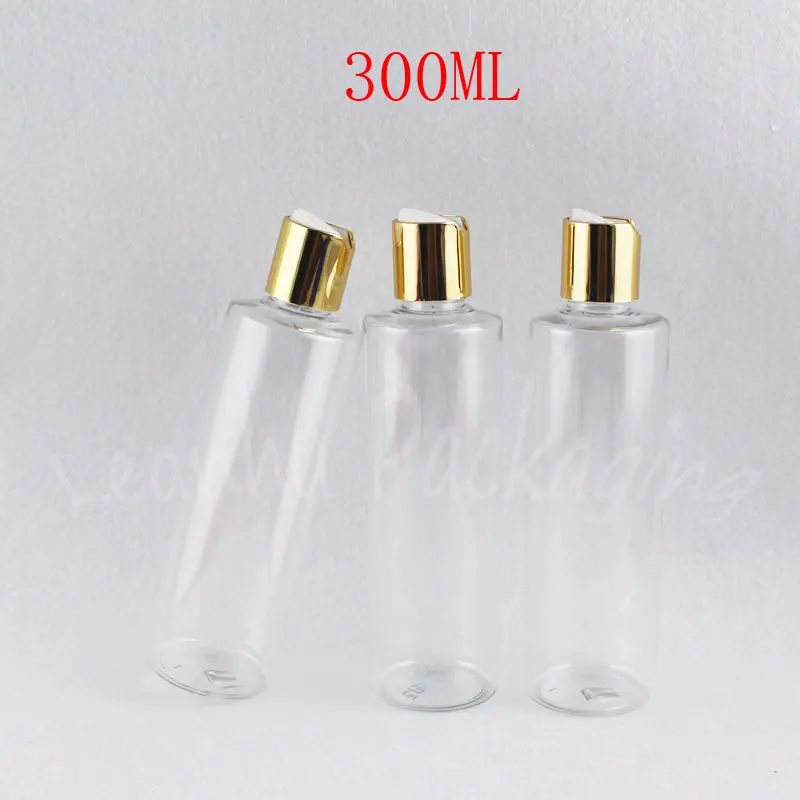 300ML Transparent Round Shoulder Plastic Bottle 300CC Empty Cosmetic Container Shampoo / Lotion Packaging | Красота и здоровье