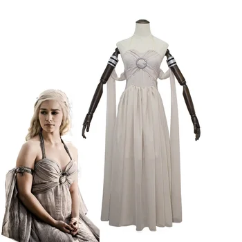 Game of Thrones Daenerys Targaryen Cosplay Costume Halloween Carnival Fancy Ball Dresses Women Fashion Long Halter Dresses
Game of Thrones Daenerys Targaryen Cosplay Costume Halloween Carnival Fancy Ball Dresses Women Fashion Long Halter Dresses