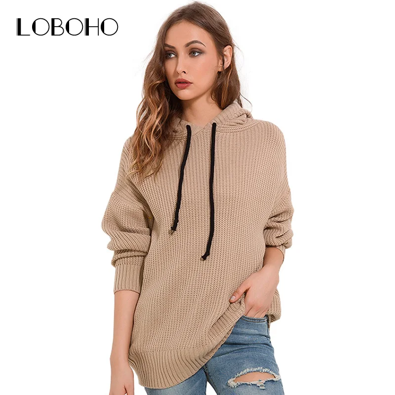 Casual Loose Sweaters Women Pullovers 2018 Autumn Winter Knitted Sweater Hooded Jumper Long Sleeve Knitting Pullover Women
Casual Loose Sweaters Women Pullovers 2018 Autumn Winter Knitted Sweater Hooded Jumper Long Sleeve Knitting Pullover Women