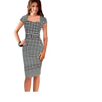 Nice Elegant Retro Clothes Vogue Wear Short Sleeve Patchwork Square Collar Business Clothes Pencil Dress Plue Size Vestidos G27
Nice Elegant Retro Clothes Vogue Wear Short Sleeve Patchwork Square Collar Business Clothes Pencil Dress Plue Size Vestidos G27