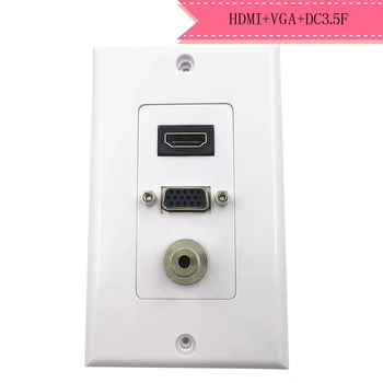 HDMI VGA 3.5mm ABS Audio Stereo Wall Plate Pass Through Component Composite Wall Face Plate Panel
HDMI VGA 3.5mm ABS Audio Stereo Wall Plate Pass Through Component Composite Wall Face Plate Panel