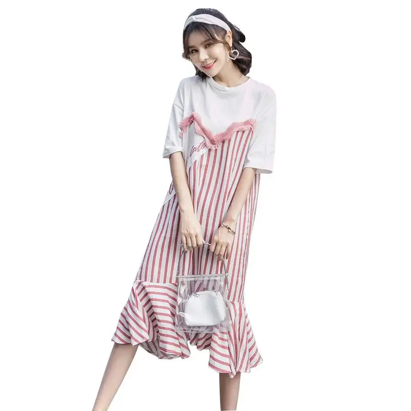 2019 Pregnancy Clothes Pregnant Women Patchwork Striped Ruched Nursing Dress Maternity Ruffles Causal Short Sleeve Vestido Q754
2019 Pregnancy Clothes Pregnant Women Patchwork Striped Ruched Nursing Dress Maternity Ruffles Causal Short Sleeve Vestido Q754