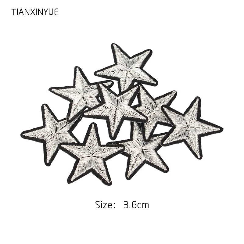 TIANXINYUE 10Pcs 3.6cm Gray Star Embroidered Iron On Badges Patches For Clothing Cartoon Motif Applique Sticker For Clothes
TIANXINYUE 10Pcs 3.6cm Gray Star Embroidered Iron On Badges Patches For Clothing Cartoon Motif Applique Sticker For Clothes