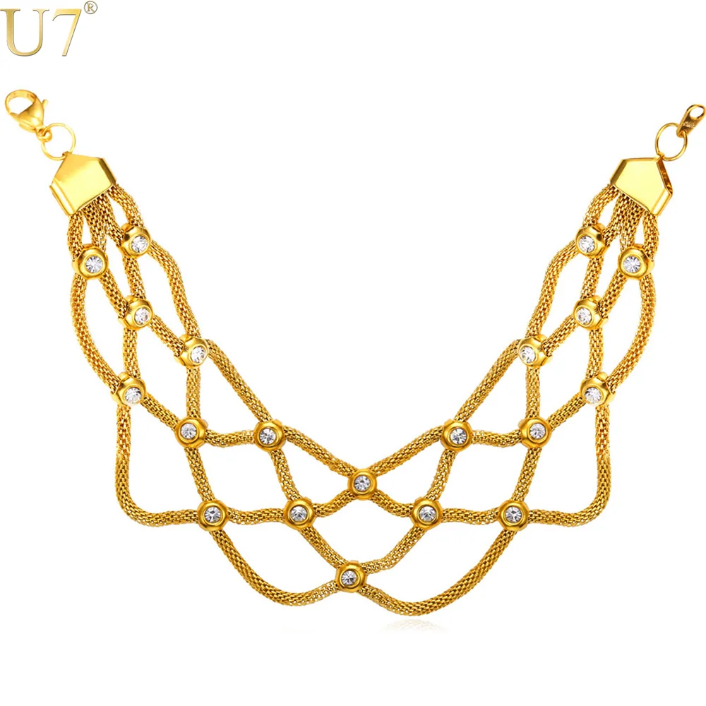 U7 Gold Color Bracelet For Women Jewelry Wholesale Gift New Trendy Stainless Steel Wide 21MM Crystal Bracelet & Bangle H830
U7 Gold Color Bracelet For Women Jewelry Wholesale Gift New Trendy Stainless Steel Wide 21MM Crystal Bracelet & Bangle H830
